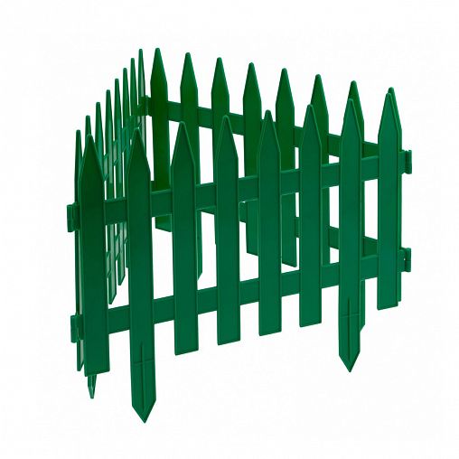 Забор декоративный Palisad Классика, 28 x 300 см, 7 секций, зеленый фото