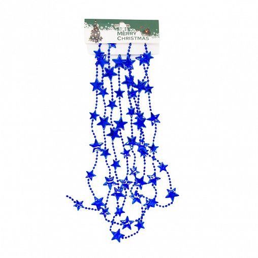 Бусы Звезды, 2,7 м, синие фото