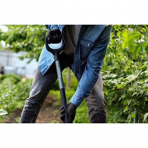 Лопата штыковая Plantic by Fiskars Terra Pro, с черенком и ручкой, 1210 мм фото
