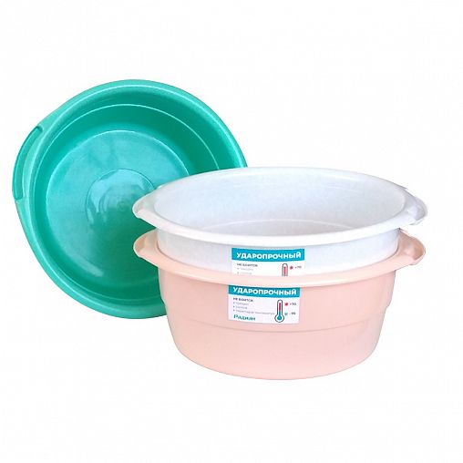 Таз Радиан, ударопрочный, круглый, 8 л фото