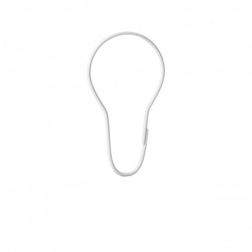 Кольца для штор в ванную металлические Iddis, 12 шт, белые фото