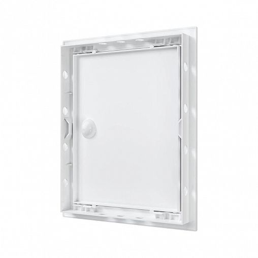 Люк-дверца ревизионная Evecs Л2025Р, ABS-пластик, с ручкой, с фланцем 196 x 246 мм, 218 x 268 мм фото