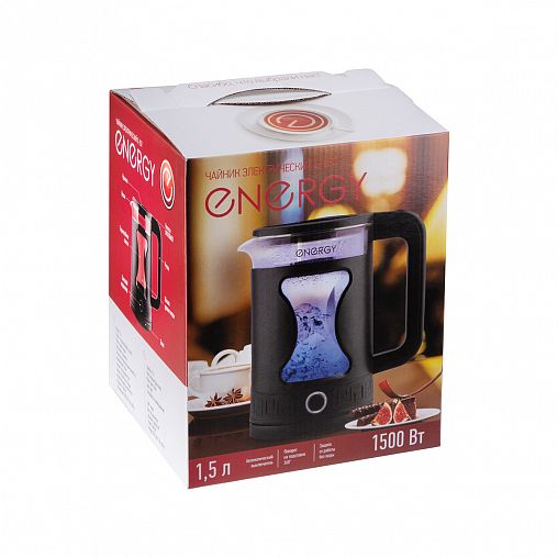 Стеклянный чайник электрический Energy E-257, 1,5 л фото