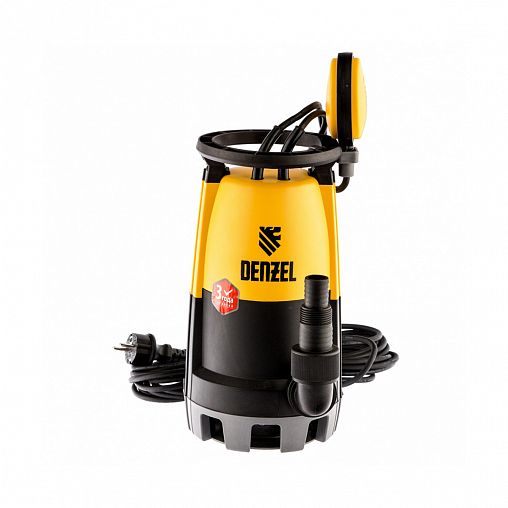 Насос дренажный для чистой и грязной воды Denzel DP450S, 450 Вт, 12000 л/ч фото