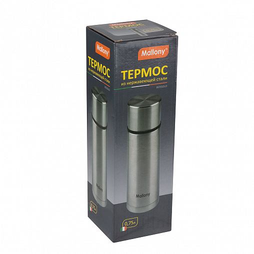 Классический термос Mallony Bossolo, нержавеющая сталь, 0,75 л фото