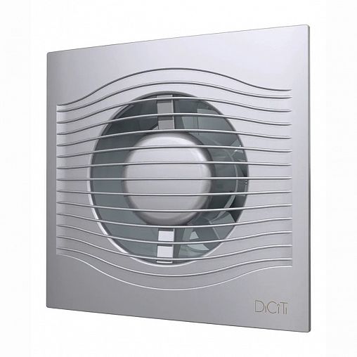 Вентилятор осевой вытяжной DiCiTi SLIM 4C Gray metal, с обратным клапаном, D 100 мм, 7,8 Вт фото