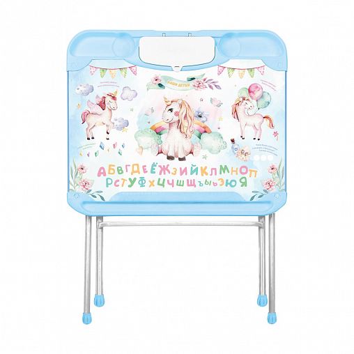 Комплект детской мебели Nika Наши детки Единороги КНД4-М/1, стол с двухсторонним пеналом + стул фото