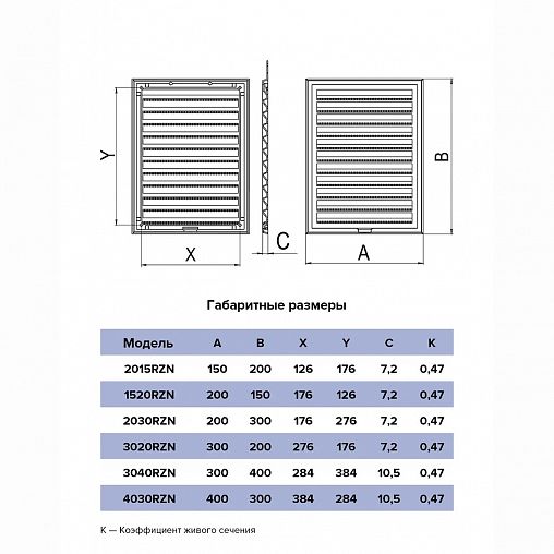 Разъемная вентиляционная решетка Era 4030RZN, пластиковая, с сеткой, 400 x 300 мм фото