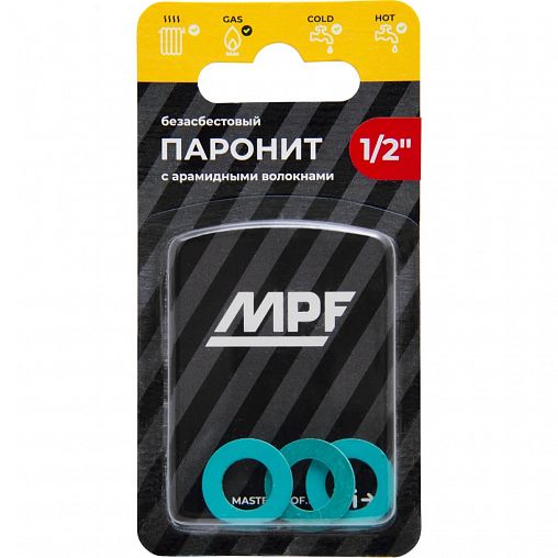 Прокладка для воды MPF, паронитовая, безасбестовая, 1/2", 3 штуки фото