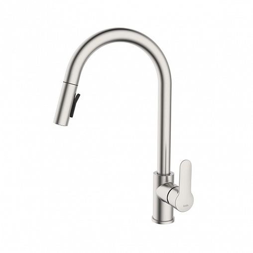 Смеситель для кухни IDDIS Cuba, с выдвижным изливом, сатин фото