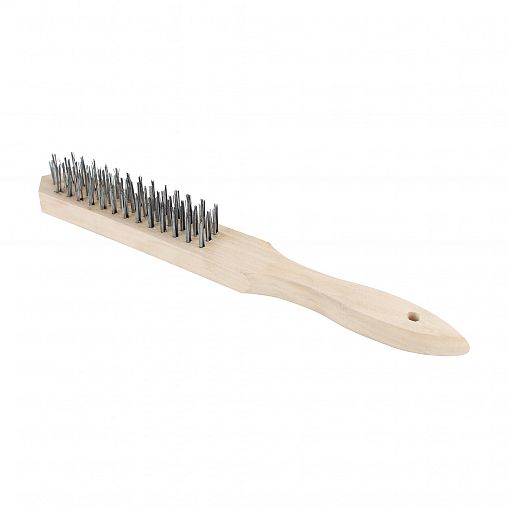 Щетка по металлу Park, 3-рядная, деревянная ручка фото