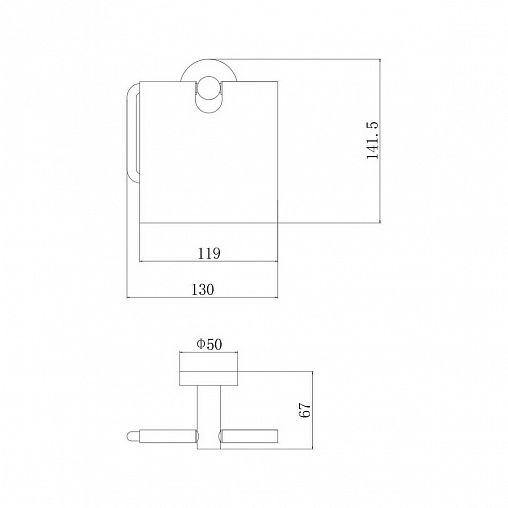 Держатель для туалетной бумаги Fashun A51503, настенный, сатин фото