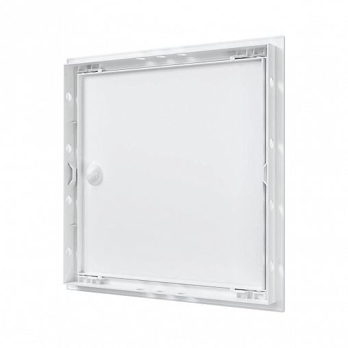 Люк-дверца ревизионная Evecs Л3030Р, ABS-пластик, с ручкой, с фланцем 296 x 296 мм, 318 x 318 мм фото