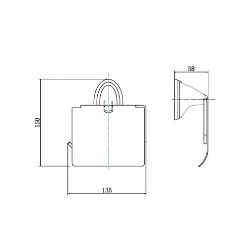 Держатель для туалетной бумаги Fashun A1503, настенный, хром фото