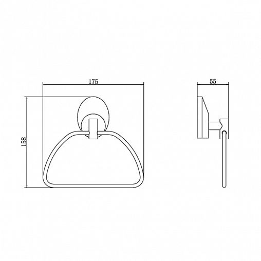 Полотенцедержатель Fashun A1604-2, хром фото
