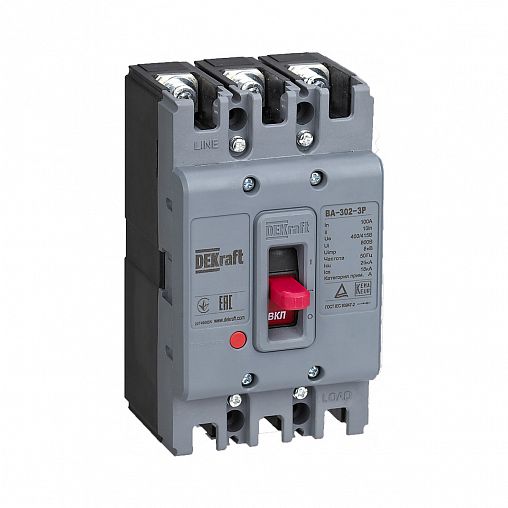 Выключатель силовой автоматический DEKraft ВА-302, 3Р, 50 А, 25 кА фото