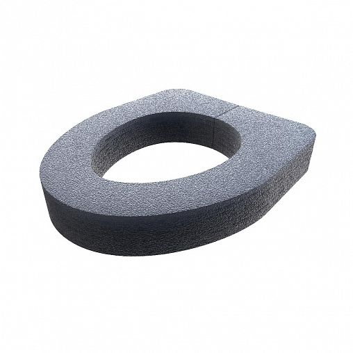 Сиденье для унитаза Тепофол, 445 х 378,5 х 70 мм, вспененный полиэтилен, черное фото