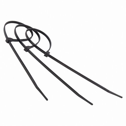 Хомут-стяжка Rexant, нейлон, 2,5 x 100 мм, 100 шт, черный фото