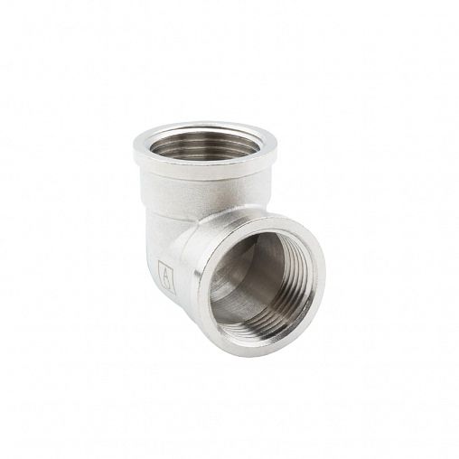 Уголок латунный никелированный Alato внутренняя-внутренняя резьба 1" фото