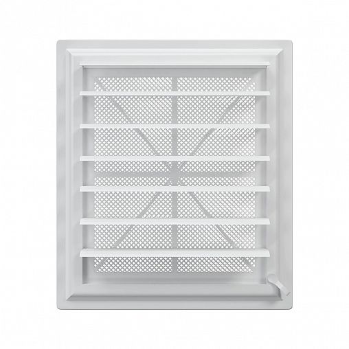 Вентиляционная решетка с сеткой и жалюзи Era Airvent, регулируемая, пластик, 349 x 399 мм фото