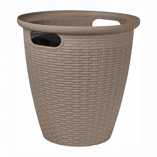 Кашпо напольное InGreen Rattan, с внутренним горшком, 30 л, французский платан фото