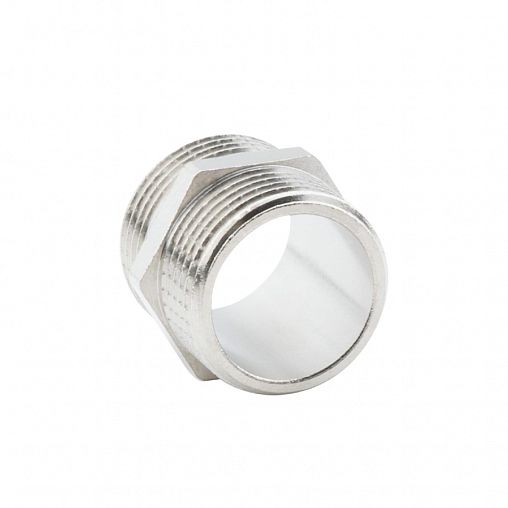 Ниппель латунный никелированный Alato с наружной резьбой 3/4" фото