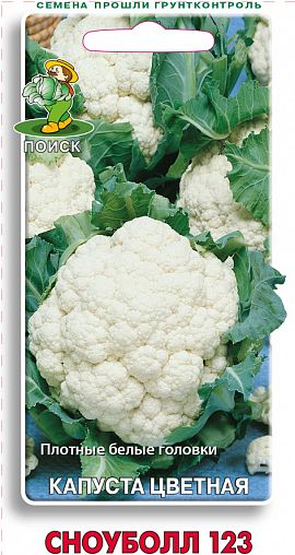 Семена Капуста цветная Сноуболл 123 Поиск Авторские сорта и гибриды, 0,5 г фото