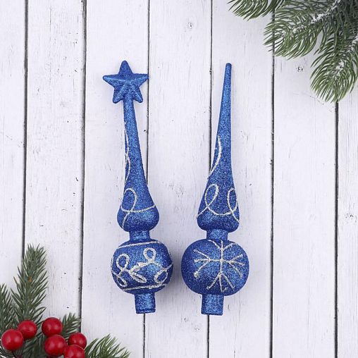 Верхушка на елку Зимнее волшебство Петли, 4,5 x 18 см, микс фото