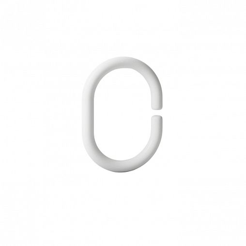 Кольца для штор в ванную Iddis, 12 шт, белые фото