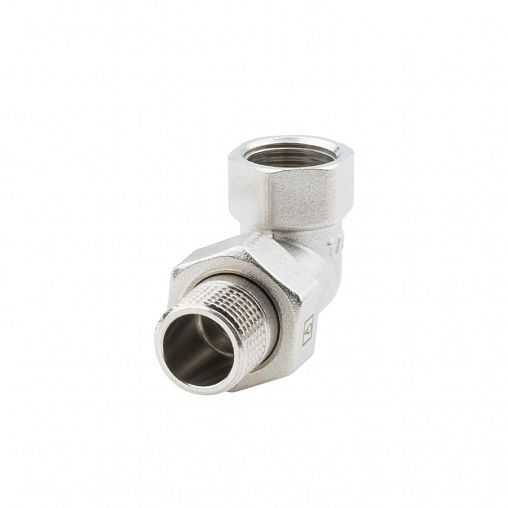 Муфта угловая (американка) латунная никелированная Alato, внутренняя-наружная резьба 1/2" фото