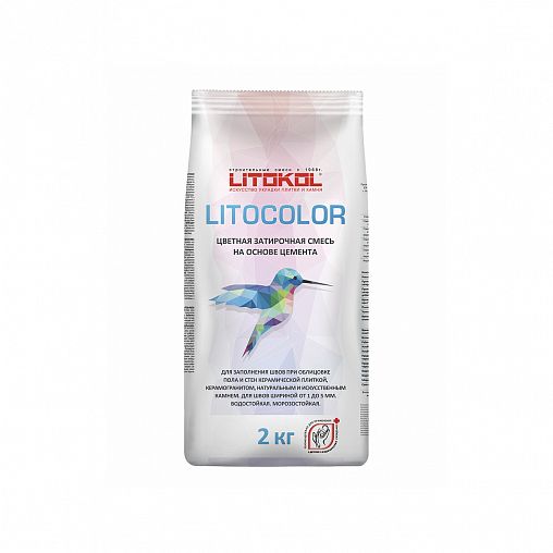 Затирка Litokol Litocolor L.10, светло-серая, 2 кг фото