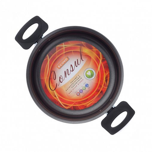 Жаровня Scovo Consul, с крышкой, с антипригарным покрытием, 26 см фото