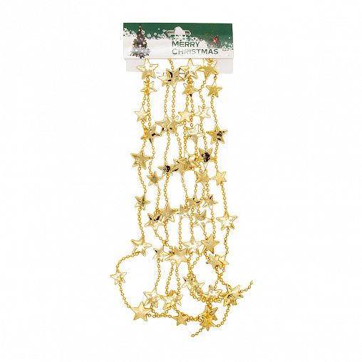 Бусы Звезды, 2,7 м, золото фото