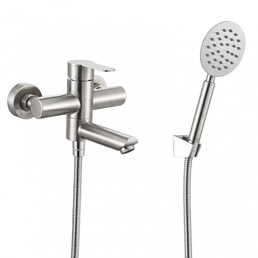 Смеситель для ванны с душем Fashun A53001, сатин фото