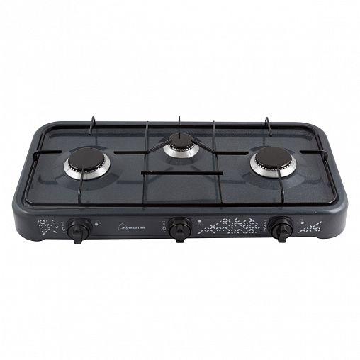 Плита газовая настольная Homestar HS-1203, 3 конфорки фото