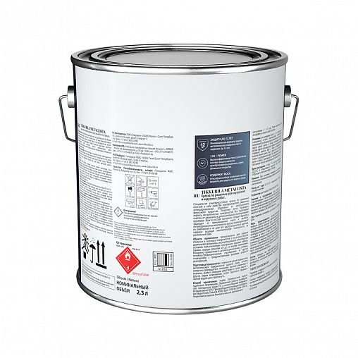  для металла по ржавчине 3в1 Metallista TIKKURILA 2,3 л черная .