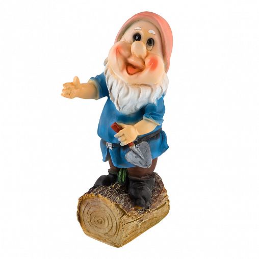 Фигурка садовая Park Гномик малый с лопатой, 13 x 12 x 32 см фото