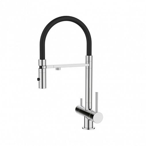 Смеситель для кухни IDDIS Ace, с гибким изливом и подключением к фильтру, хром фото