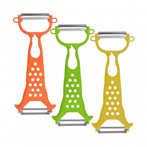 Овощечистка Мультидом Дабл, двусторонняя, 23 см, микс фото