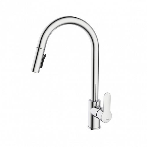 Смеситель для кухни IDDIS Cuba, с выдвижным изливом, хром фото