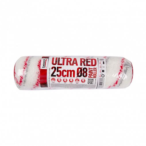 Валик запасной полиакриловый Beorol Ultra Red D85 x 250 мм, ворс 20 мм, бюгель 8 мм фото