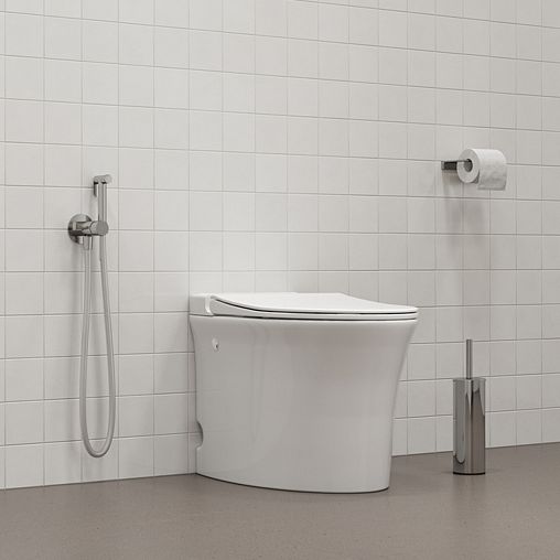 Встраиваемый гигиенический душ со смесителем IDDIS Axes, хром матовый фото