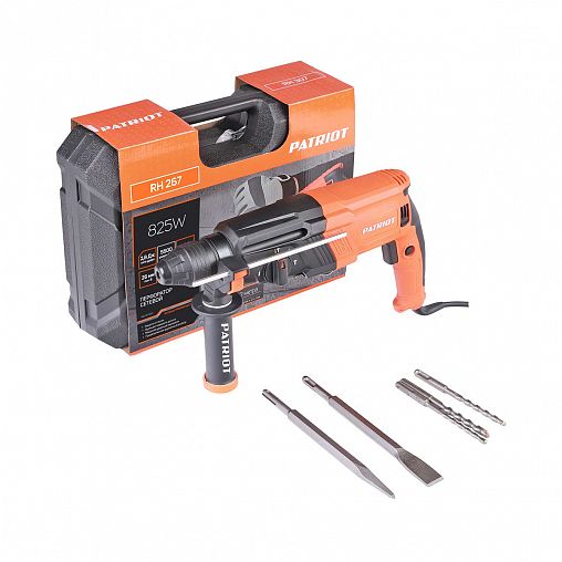 Перфоратор Patriot RH 267, 825 Вт, 2,8 Дж, SDS-plus фото