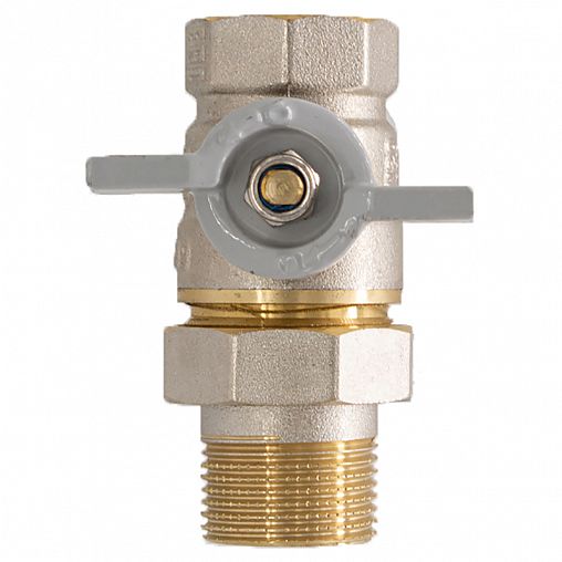 Кран шаровой СТМ, 1/2", с накидной гайкой, бабочка фото