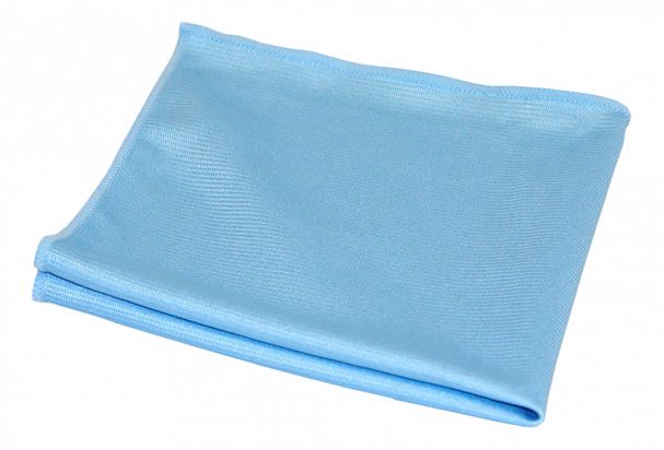 Салфетка для стекол Рыжий кот, микрофибра, 30 x 30 см, голубая фото