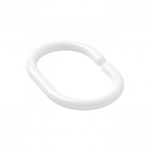 Кольца для штор в ванную Iddis, 12 шт, белые фото