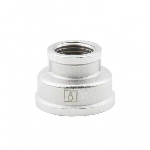 Муфта переходная латунная никелированная Alato с внутренней резьбой 1" x 1/2" фото