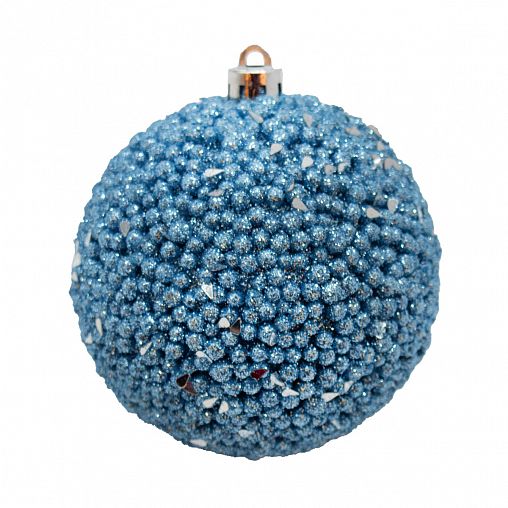 Набор елочных шаров, d 7 см, 6 шт, синий фото