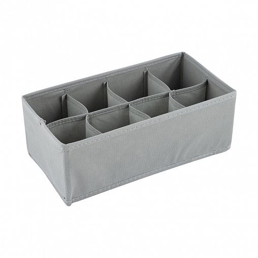 Коробка для белья Рыжий кот, 8 ячеек, 28 x 14,5 x 10 см, серая фото