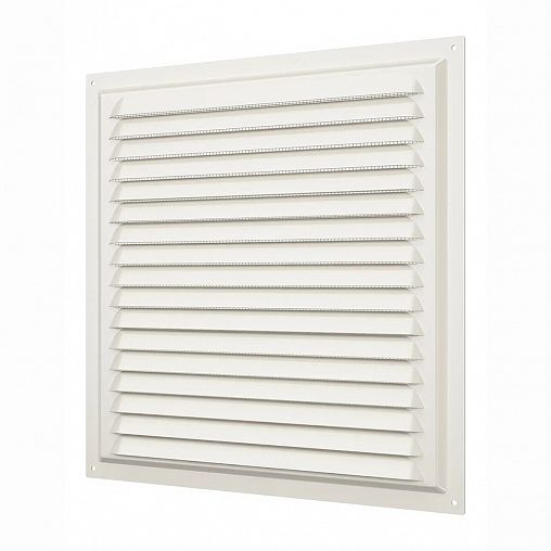 Разъемная вентиляционная решетка Era 3030МЭ Ivory, стальная, с сеткой, 300 x 300 мм фото